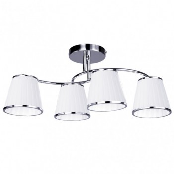 Distribuidor - Lâmpadas Diversas | Lâmpadas Clássicas | LAMPARA LANTANAS 4XE27 CROMO PANT.BLANCA 24X64X31,5 CM Ref: 151754020